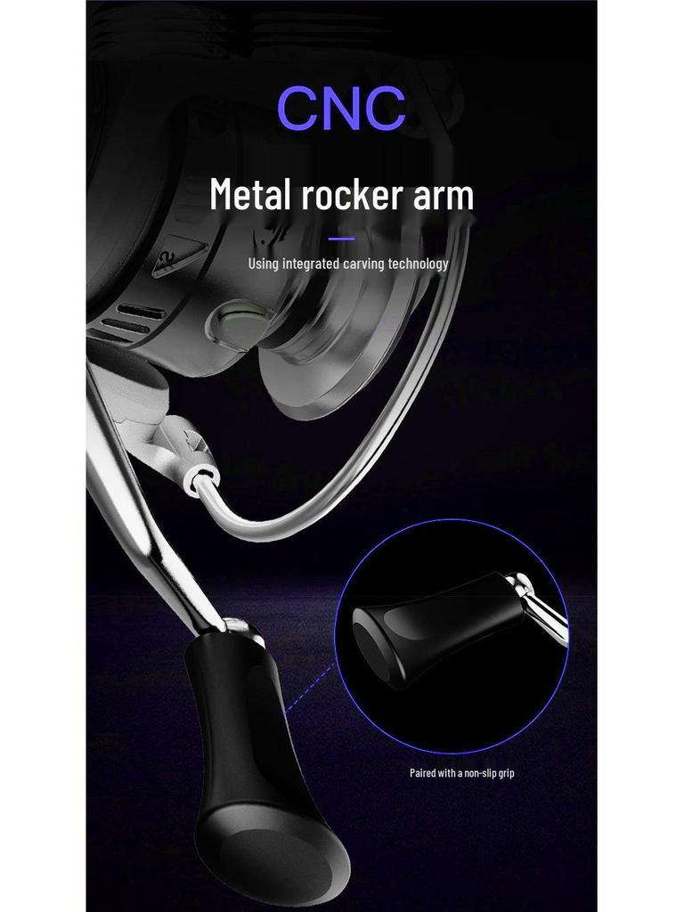 All-Metal Spinning Reel with Slanted Line Cup for Long-Cast Smooth Lure, Sea, and Rock Fishing.