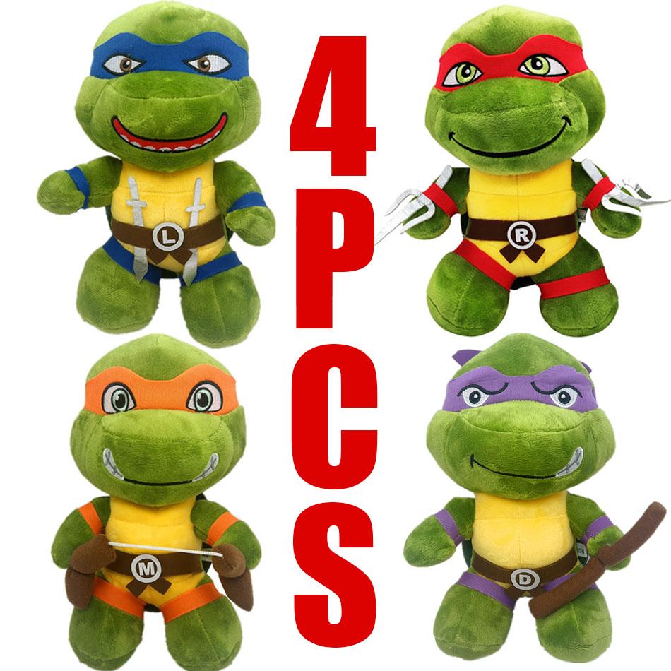 Anime Animation Teenage Mutant Ninja Turtles Plush Leo Don Mikey Raph Team Friend Stuffed Animal Decoration Ornament Toy Gift