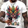 3D Digitaldruck T-Shirt Teenager Herren Kurzarm Oberteil Vielseitig Atmungsaktiv