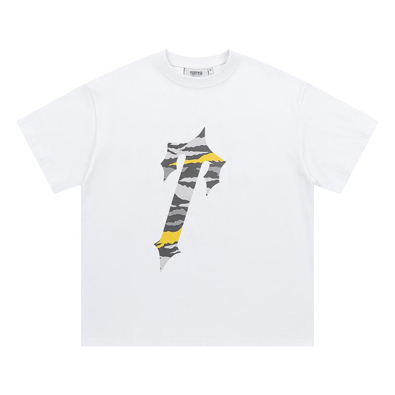 

643 Trapstar London 2025 Summer New High Quality Cotton Round Neck Loose Large Size Men s and Women s T-shirt Couple T-shirt S чорний