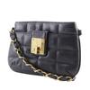 MCM Mini ChainShoulder Shoulder Bag Black Leather Women Used