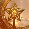 1PC New Wrought Iron Desk Lamp with 360 ° Manual Rotation Moon Shape