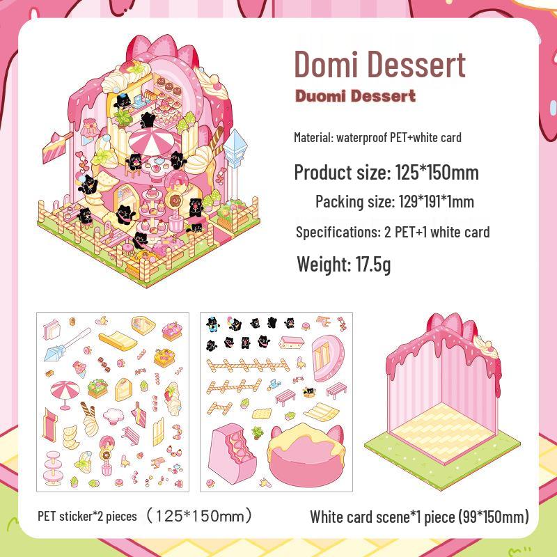 Popular Cartoon Scenery 3D DIY Stickers for Kids