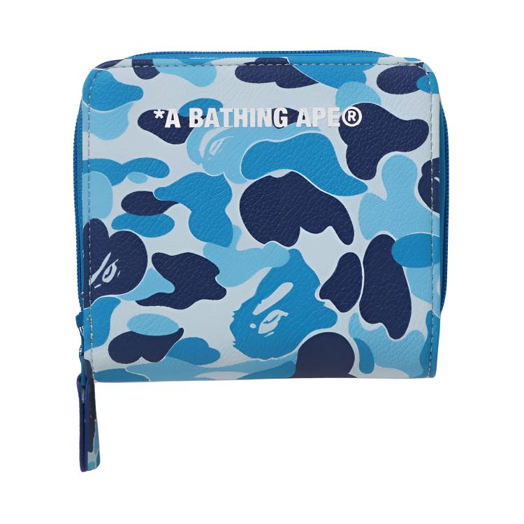 

A Bathing Ape Camo Pattern Square Short Wallet Unisex Wallet Blue Green Pink 0ZXSGM001901Q Green