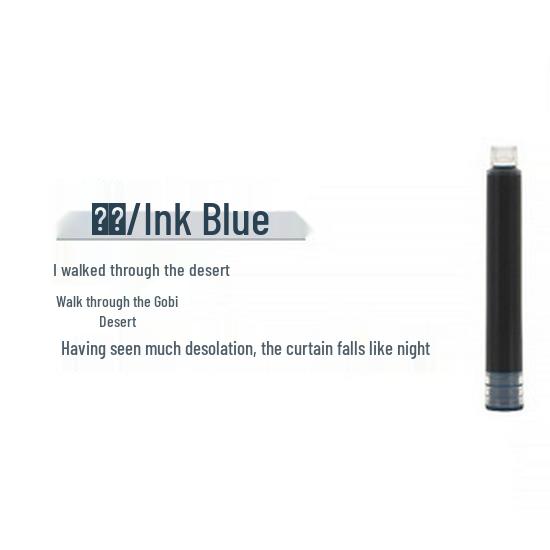 Replaceable Calligraphy Fountain Pen Cartridges, 3.4mm, Posture Correction, Blue/Black/Red Ink