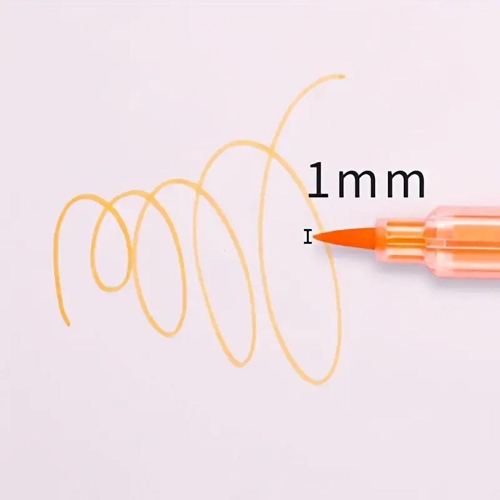 6pcs Dual-Ended Highlighter Marker Pens - Essential for Students & Creatives - Vibrant Colors for Note-Taking and Art Projects