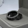 2026 Eternal Heart with Diamond Black Gold Ring Vintage Men's and Women's Same Ring Cross Ring