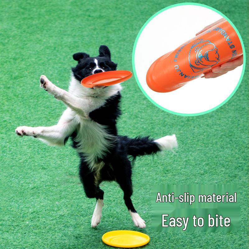 Meianju Bite-Resistant Dog Frisbee - Soft, Floating Training Disc for Pets