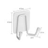 Traceless 304 Stainless Steel Adhesive Hook for Bathroom & Kitchen