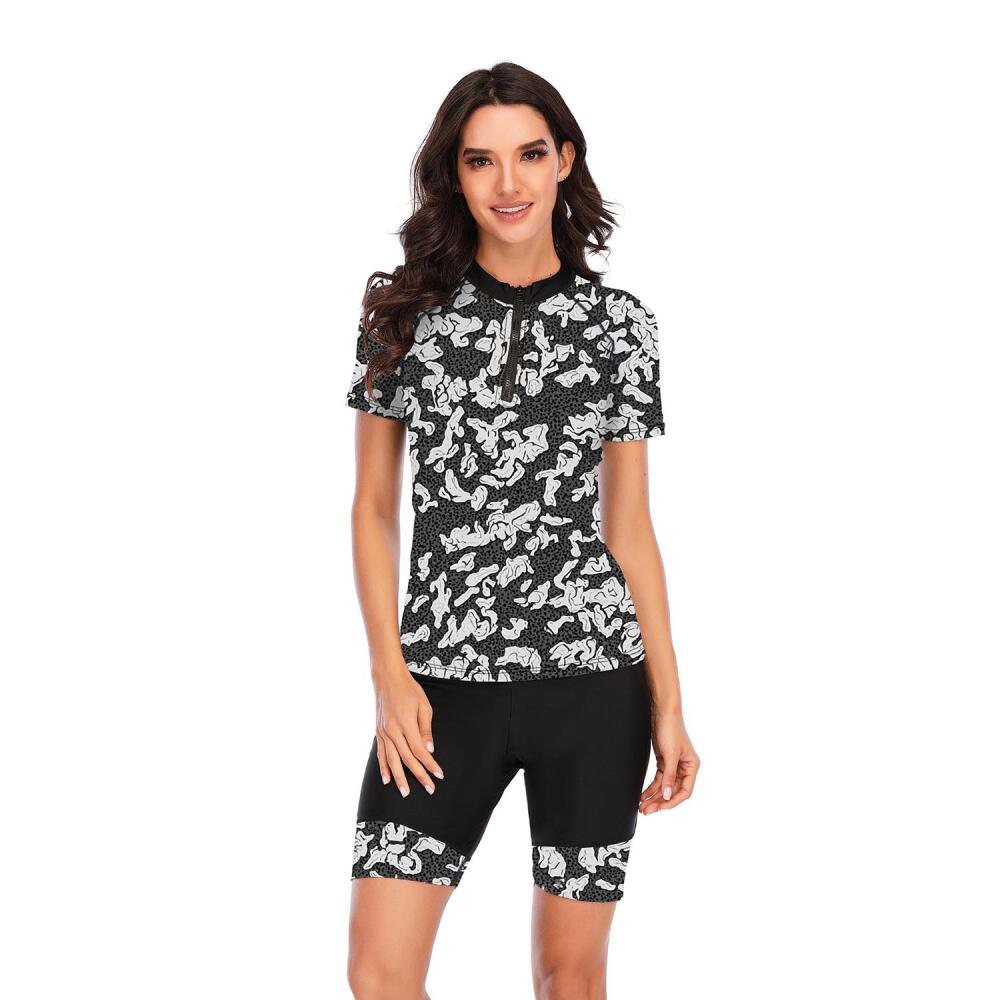 Split Short-sleeved Surfer Suit Sunscreen Women's Swimsuit Wetsuit Fashion Swimsuit