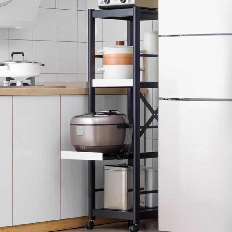 

Узкая выдвижная кухонная тележка для хранения