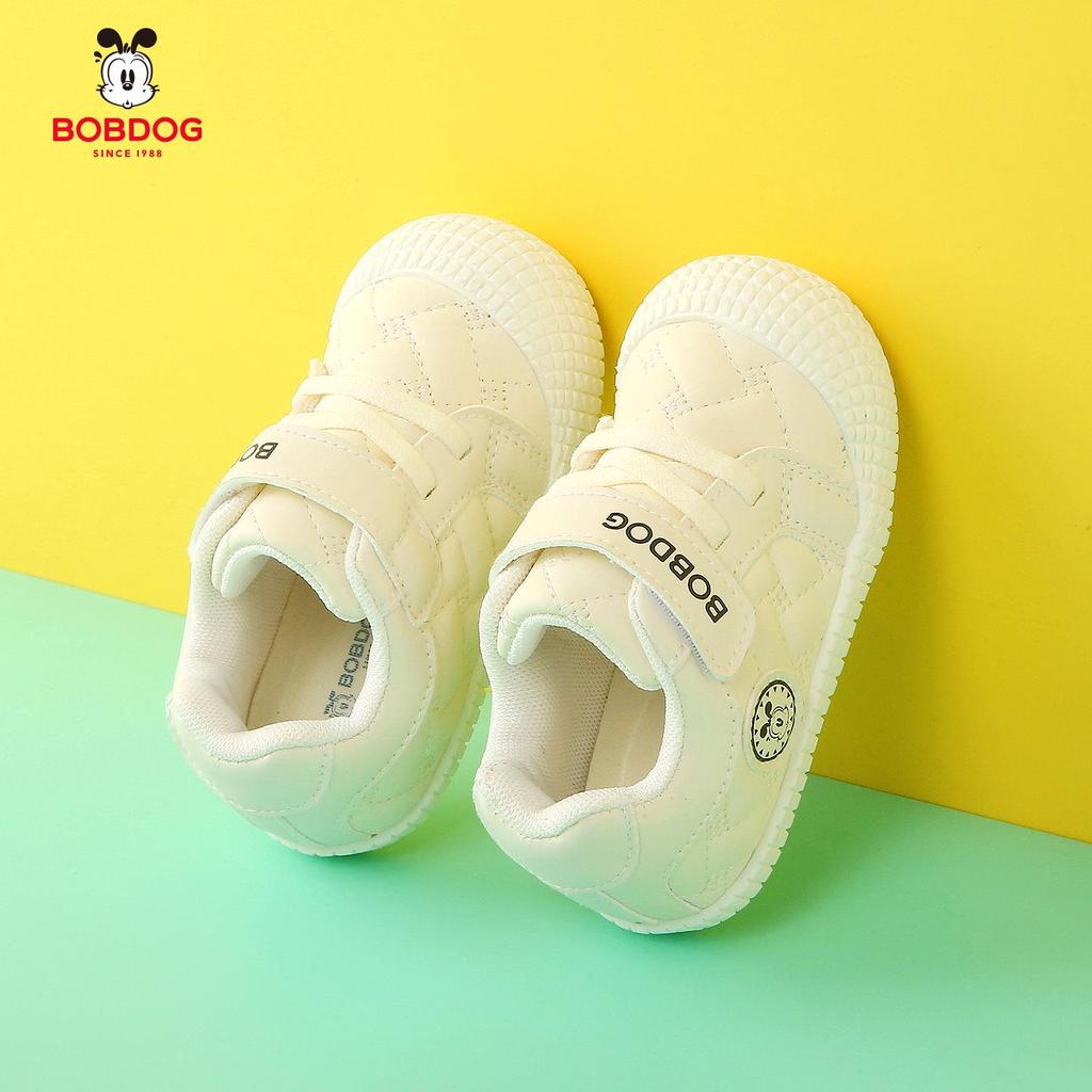 Babu Dou 2026 Frühjahr Leder Kinderschuhe: Weiche Kleinkinderschuhe für Mädchen & rutschfeste Funktions-Babyschuhe für Jungen.