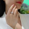 S925 Silver Ring 2 Carat Moissanite Closed Ring