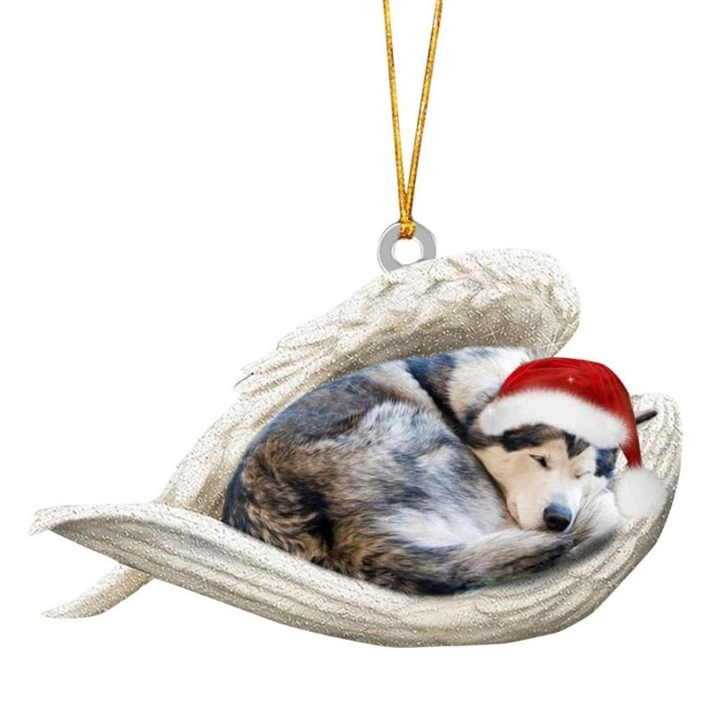 Festival Angel Dog Acrylic Hanging Ornament Christmas Tree Decoration For Decoration Festival Tree Car Interiors Display