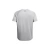 Under Armour Retro Letter Logo Print Quick-Dry Breathable Crew Neck T-Shirt Men Tops Silver 1377142-012