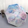 1pc Little Twin Stars & Small Animals Pattern Automatic Umbrella Is Fashionable and Good-Looking, a Portable 3-Fold Umbrella, Suitable for Travel and