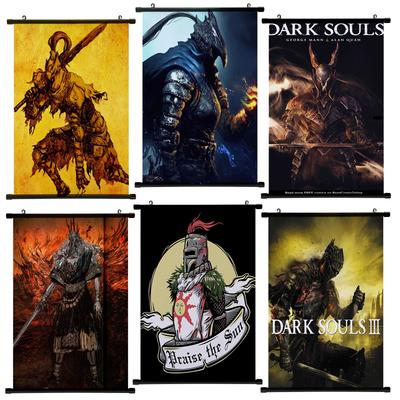 Gra Dark Soul Plakat Artorias Chwal Słońce Wiszący Obraz Dekoracja Domu Cosplay Plakat Zwoju Ściennego