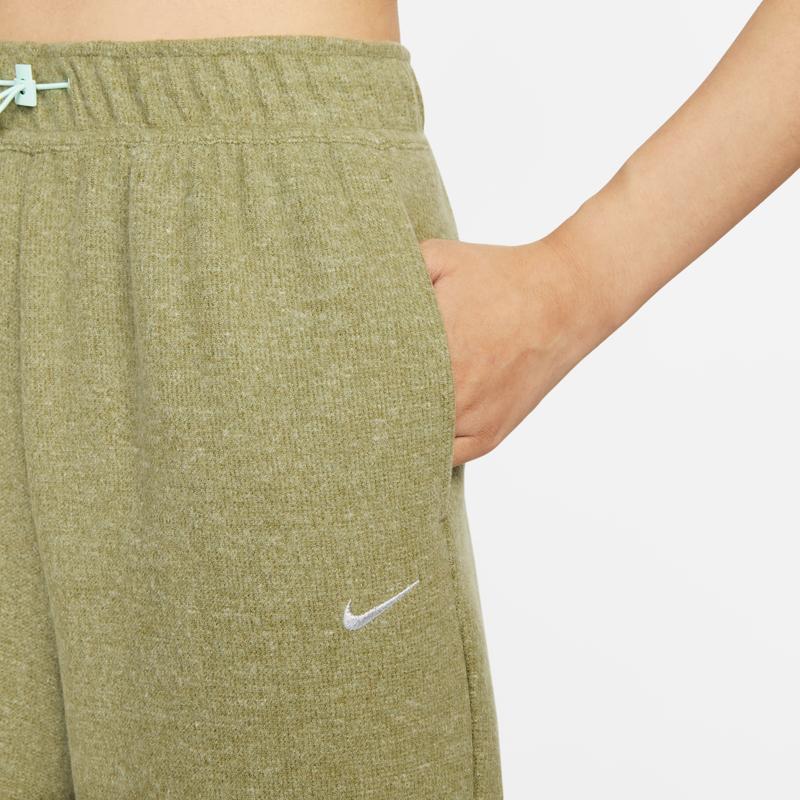 Nike Solid Color Logo Elastic Straight Leg Sports Pants Women Bottoms Matcha-Green DQ6249-334