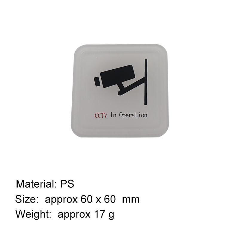 CCTV In Operation Sign Plaque Signage Signs Plate Sticker Public Place Acrylic Wall Stickers for Hotel Restaurant Public Shoppe