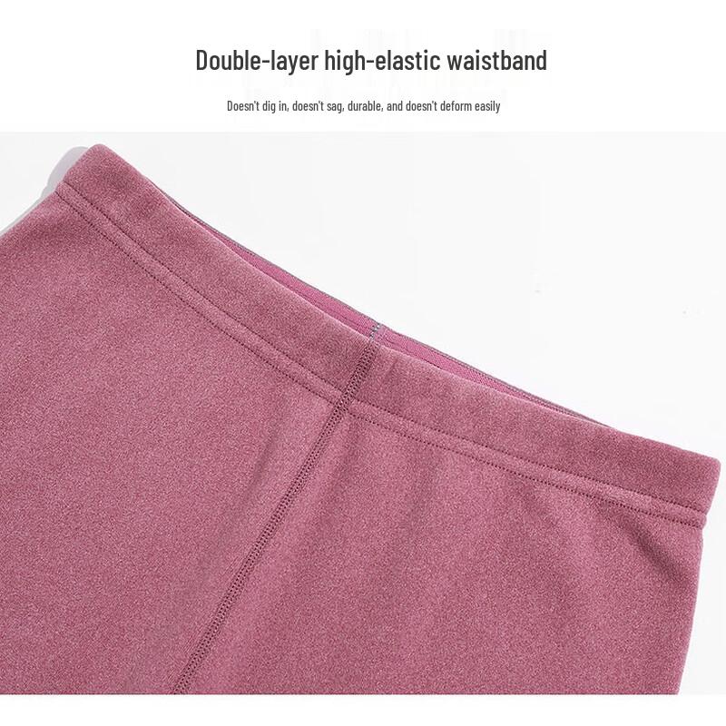 Hengyuanxiang Women's Plush Thermal Knee Protector Trousers