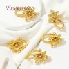 Connectors For Jewelry 18K Gold Plated Fasteners For Bracelets Flowers Shape Clasps Accessories For DIY Needlework Pearls Beads