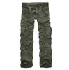 (SU)Herrenmode Casual Baumwolle Multi-Pocket Outdoor Arbeitshose Cargo Lange Hose