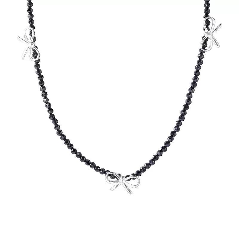 

Ожерелье-бант из бисера женские аксессуары корейский ins цепочка на ключицу нишевые милые и крутые украшения подарок