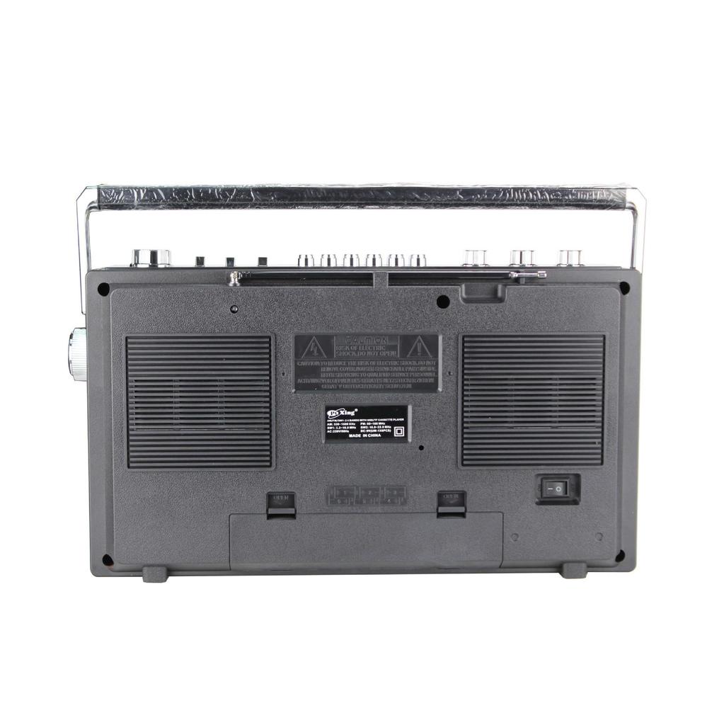 Multi-Functional FM Radio and Tape Player with Dual Speakers for Seniors