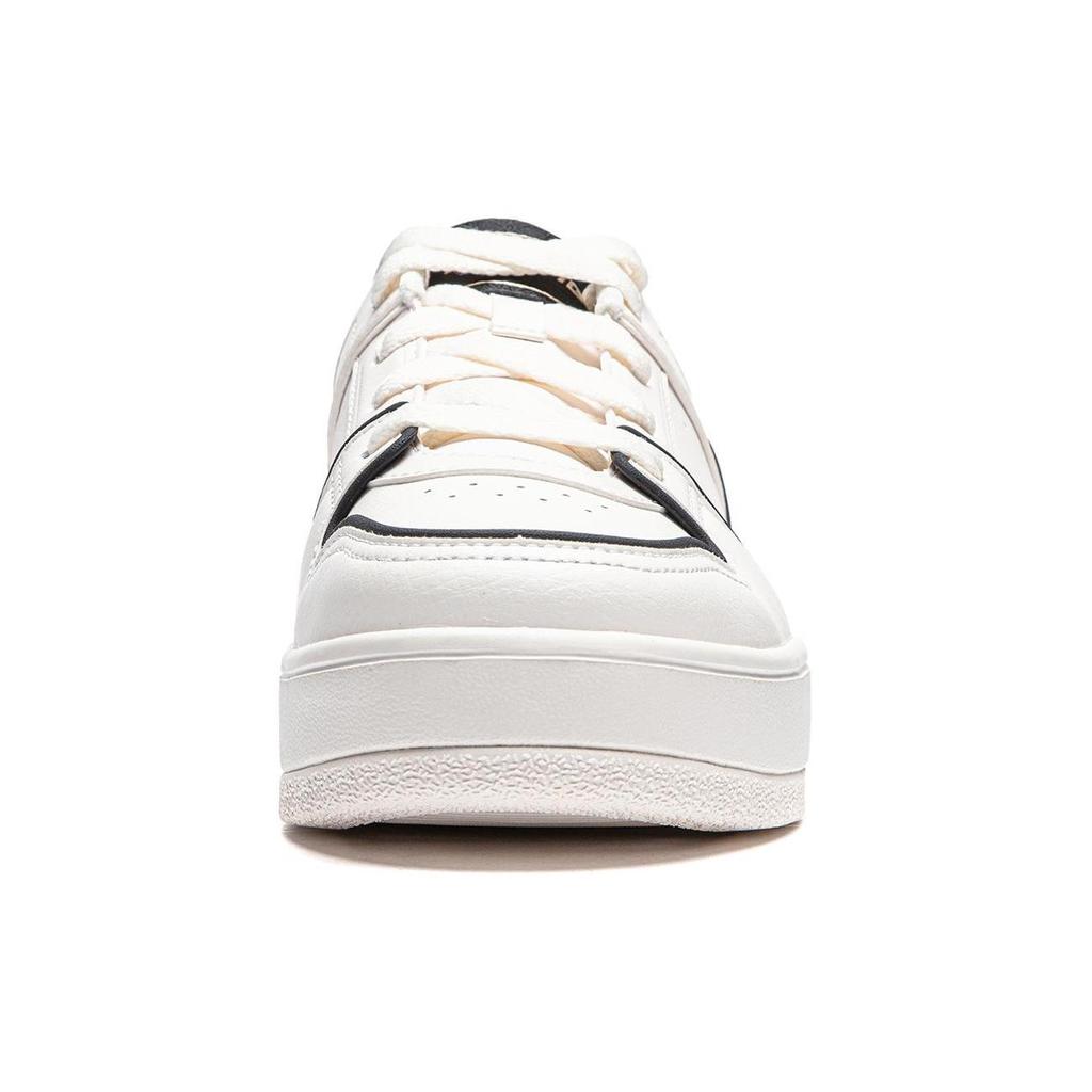 Li Ning Cheese Slip Resistant Abrasion Resistant Low top Skateboard Shoes Women's White Black AGCU104-1