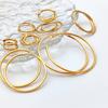 eManco Fashion Gold Size Circle Earrings Women's Jewelry Accessories Classic Stainless Steel Earrings Wholesale