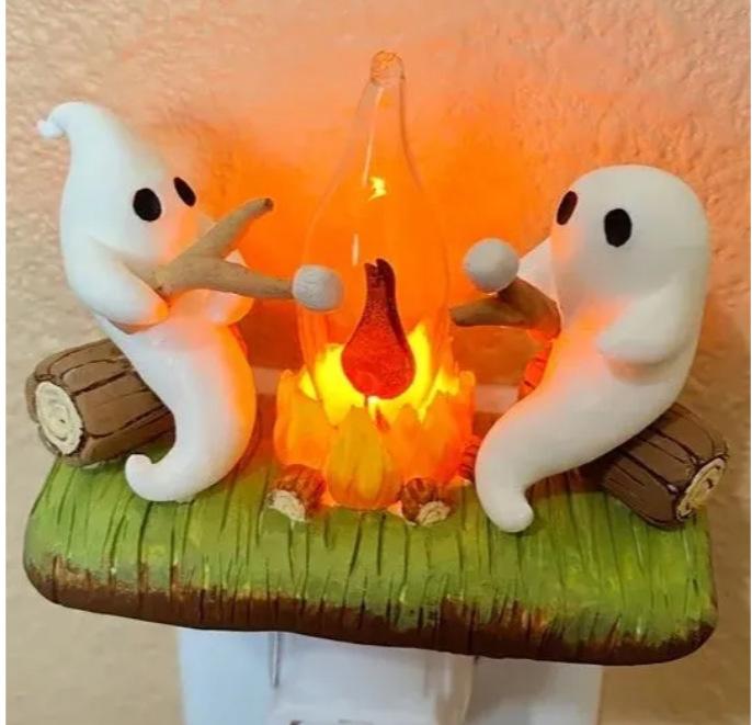 2025 Halloween Decoration New Bonfire Flickering Night Light Bonfire Flame Halloween Night Light Bonfire Star Night Light