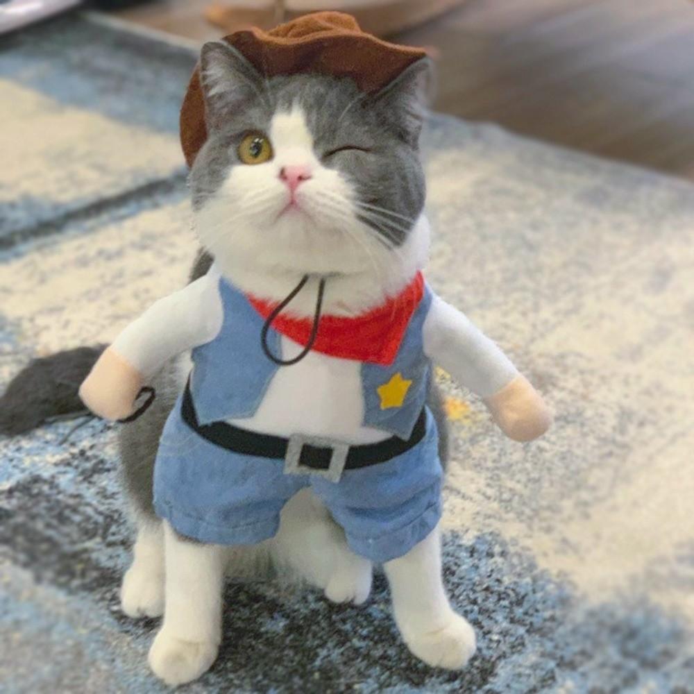Funny Cosplay Pet Dog Cat Costume Magic Cape Christmas Puppy Jumpsuit Coat Octopus Pumpkin Hat Halloween Costume Jumpsuit