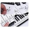 Piano Keyboard Stickers Colorful Bigger Letter Removable for 88/61/54 Key