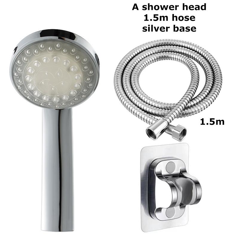 LED Battery-free Colorful Luminous Shower Head Bathroom Handheld Self-changing Color Cycle Luminous Shower