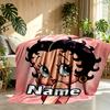 Custom Name Personalized Betty Boop Print Blanket, Home Decor, Bedroom, Sofa, Camping, Couch, Gifts for Birthday Christmas