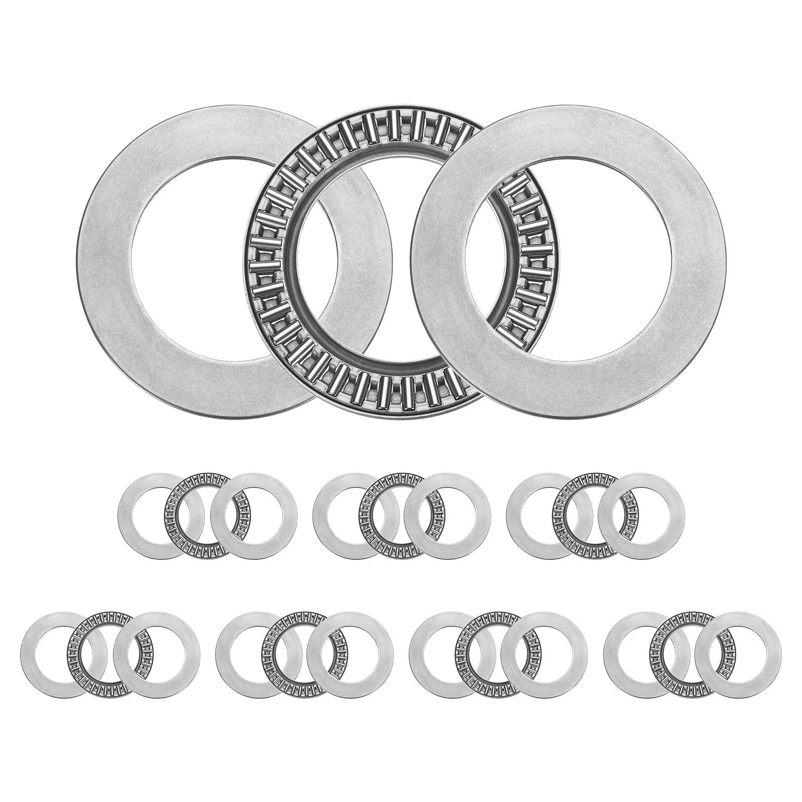 

uxcell AXK3047+2AS Roller Thrust Bearing and Bearing Washer, 30mm Bore Diameter, 47mm OD,