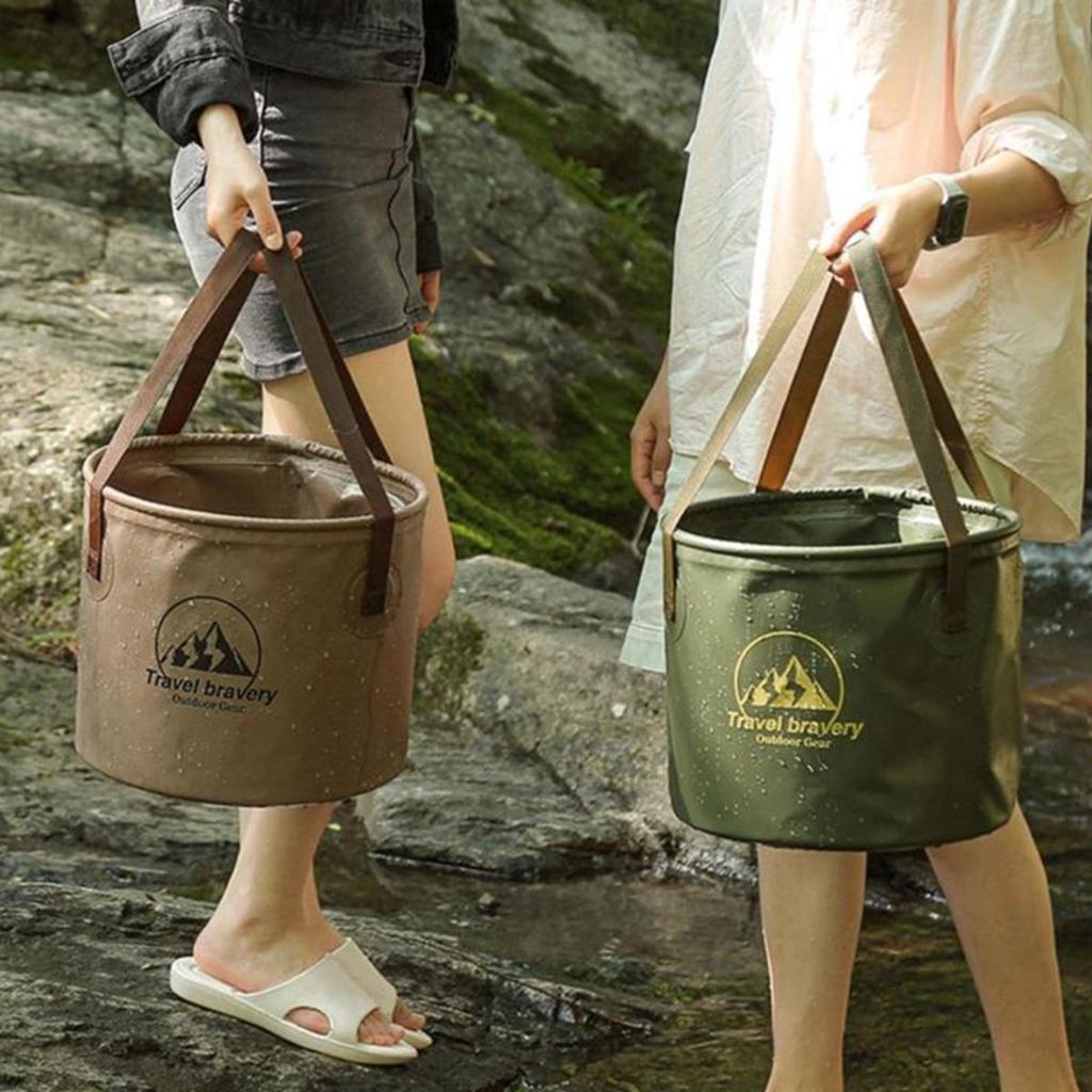 Durable Multi-functional Portable Waterproof Collapsible Sink Bucket Travel Basin Camping Hiking Tools Storage Bucket 10L