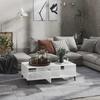  Coffee Table, White, High Gloss, 103.5x60x35 Cm