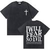 Washed Christian Religious Jesus Forgive Them Father Tshirt Men Women Fashion Oversized Short Sleeve Summer Male Vintage Tees
