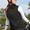 Reflective Cycling Vest with Chest Pocket Windproof Gilet for Running Hiking Biking Black EU Size S