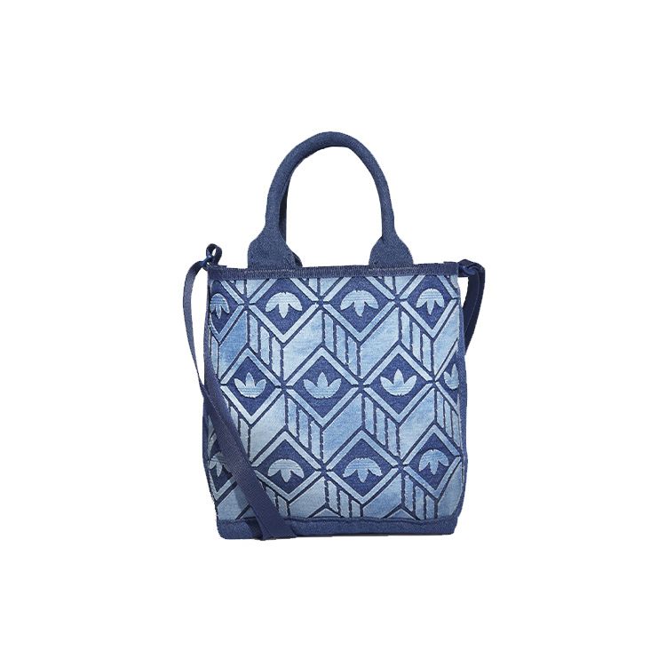 

Adidas Originals All Over Logo Denim Bucket Bag Unisex Bags Blue HD7020 Blue