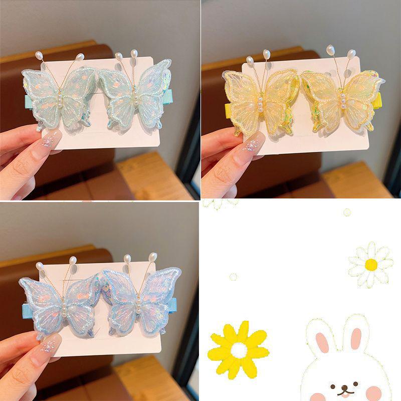 Children's butterfly hair clip for little girls, no harm to hair princess hair clip for girls, broken hair clip for baby hair accessories