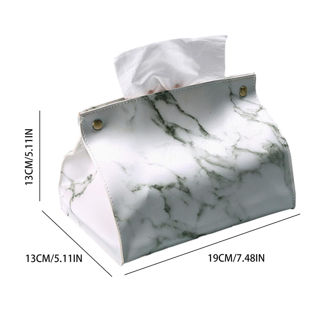 Taschentuchbox-Halter Haus Wohnzimmer Couchtisch Schreibtisch Einfache Serviettenbox Küchenaufbewahrung Papierbox PVC-Leder-Organizer