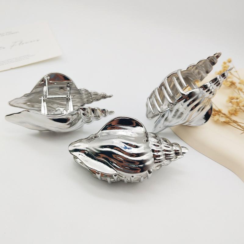 New Marine Wave Alloy Hair Clip European Style Bold Back Hair Pin Shark Clip