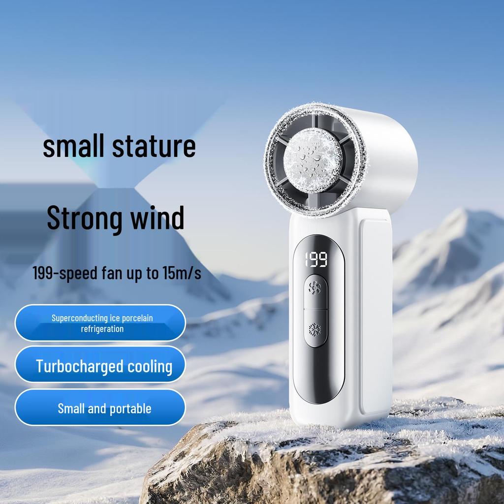 2026 Summer Mini Turbo Cooling Handheld Fan - Portable Outdoor Small Ice Pack Fan