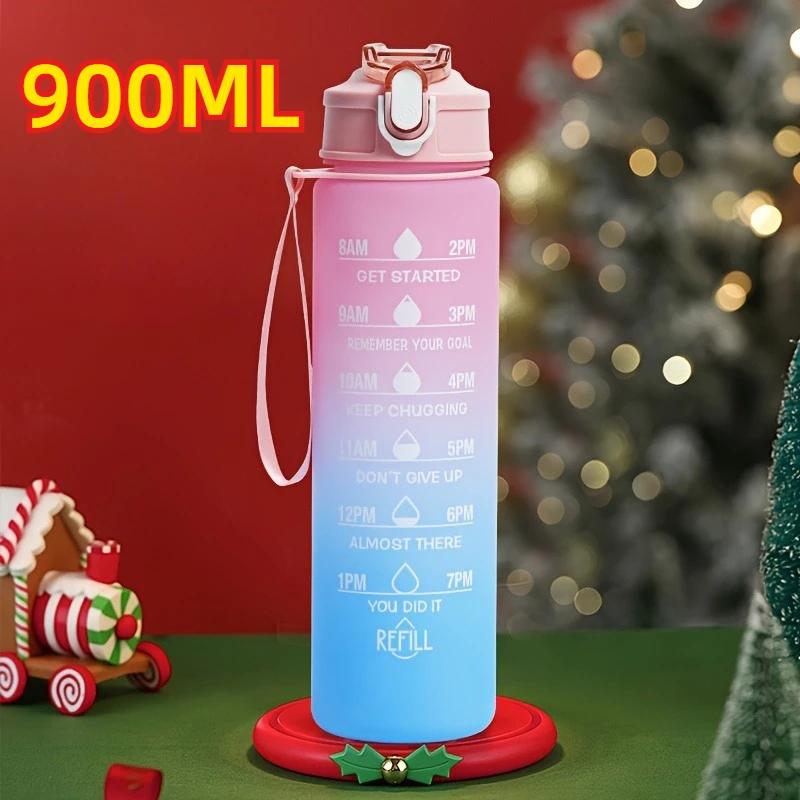 1-3PCS Sports Water Bottle for Running Drinking Bottle 2L Motivational with Time Marker Stickers Portable Reusable Plastic Cups