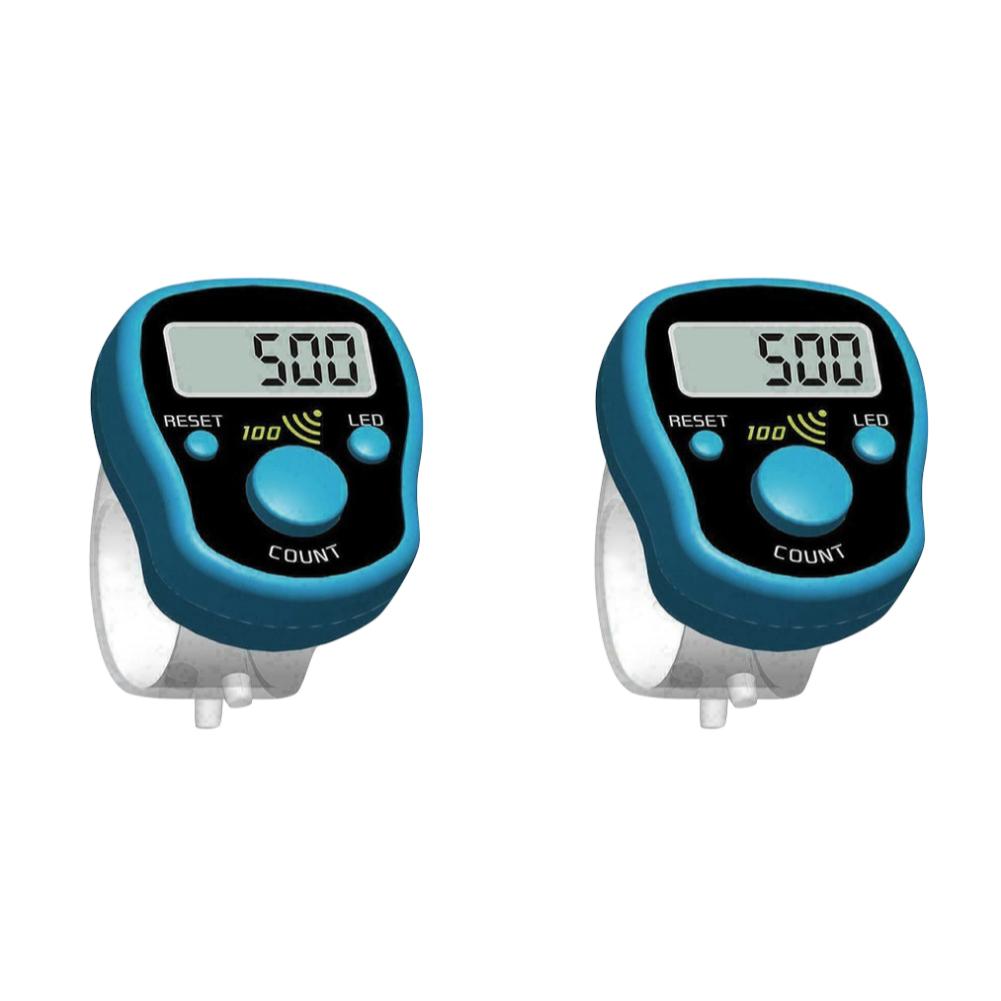 Mini Stitch Marker Row Finger Counter LCD Electronic Digital Display Tally Counter with Light Sewing Knitting Weave Buddha Pray