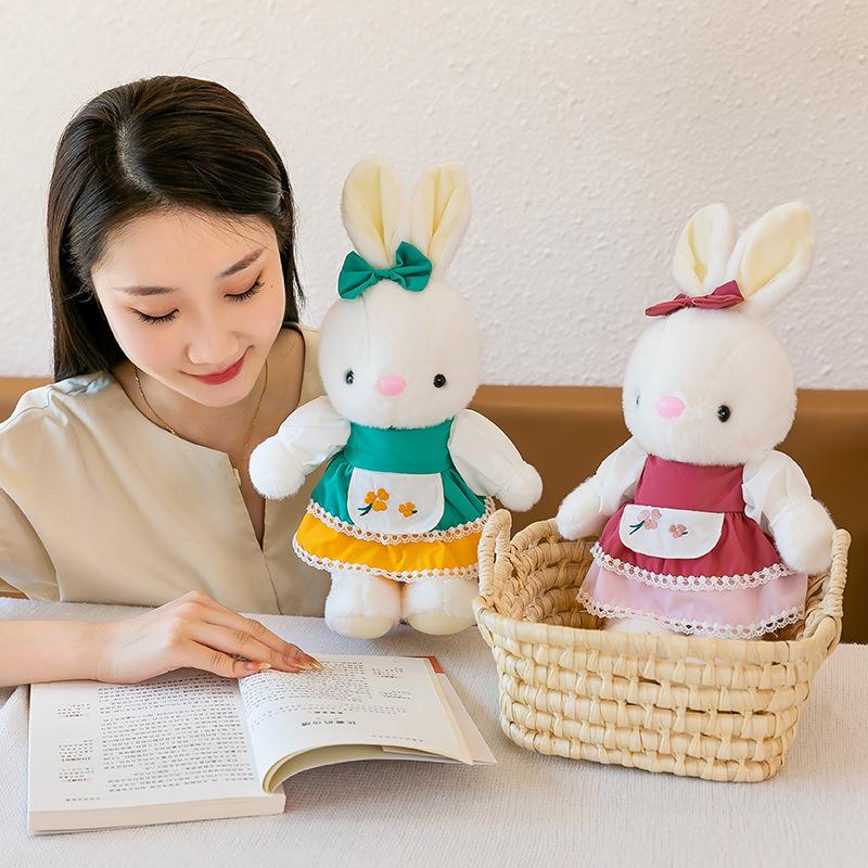 Super Cute Little Rabbit Doll Healing Little White Rabbit Plush Toy Girl Princess Rag Doll Scratcher Doll