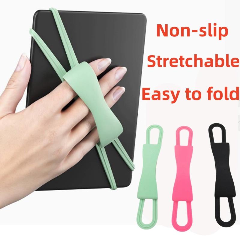 Anti-slip Silicone Soft Hand Strap Grip for Reading Stand Tablet 4.7-8 Inch Tablet Stand Reading Handband Silicone Hand Strap