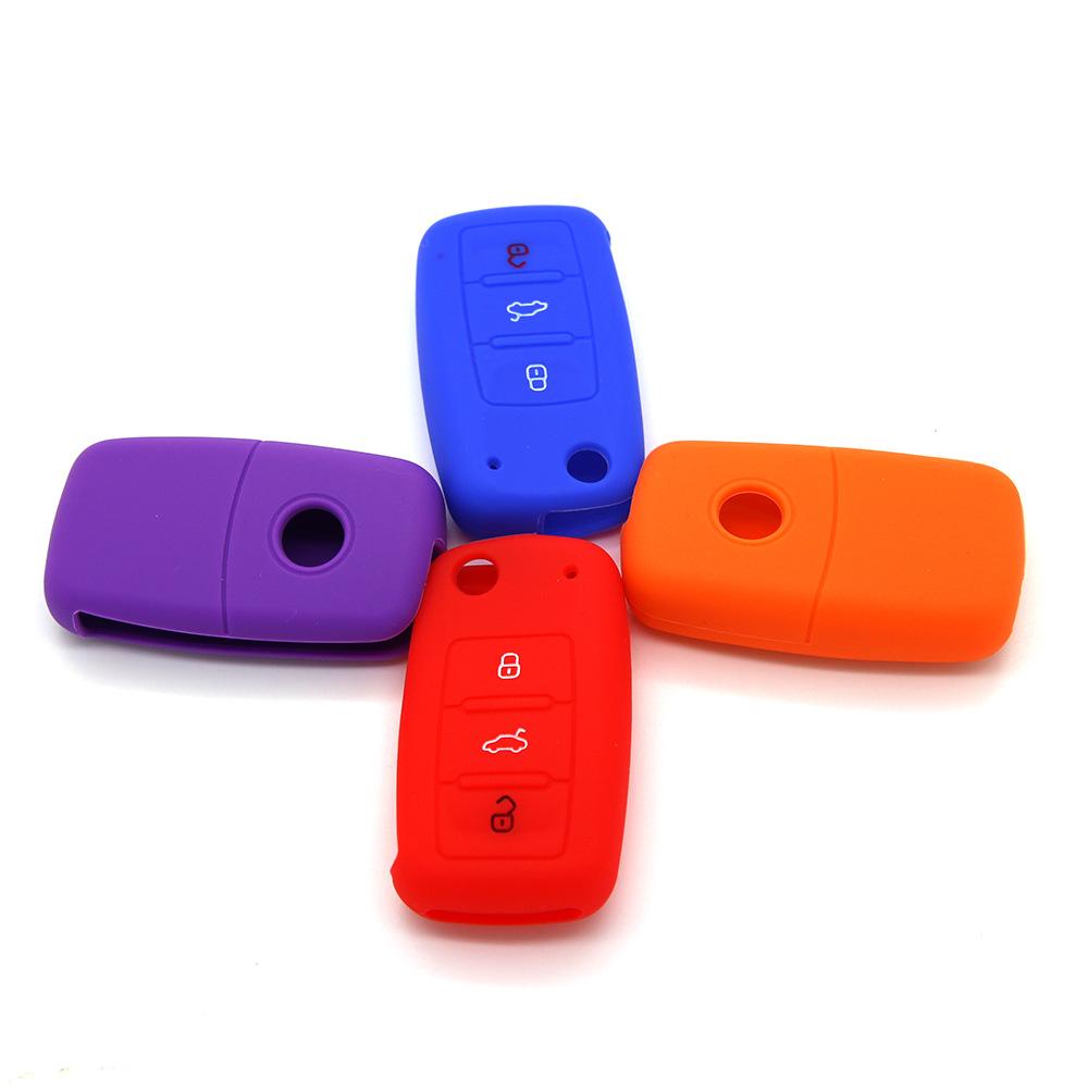 Silicone Key Cover for Volkswagen Bora, Lavida, Touran, Tiguan, Passat, Octavia Remote Keys